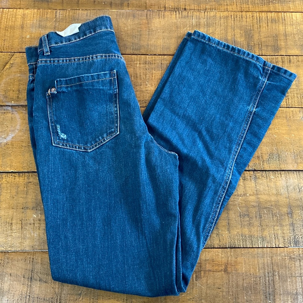 Free People Serafin mid rise slim boot cut jeans